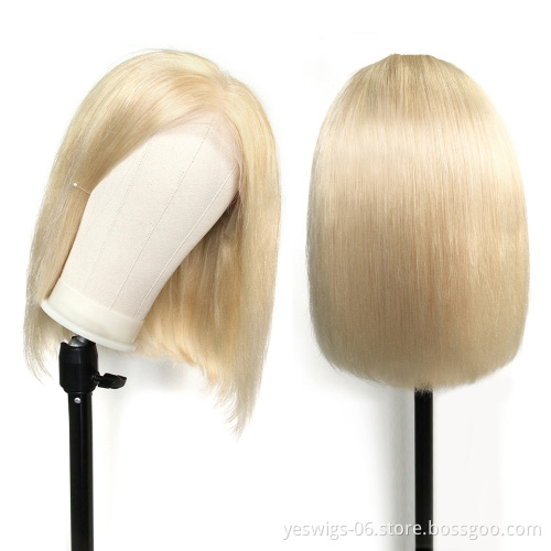 Wholesale Raw Indian Hair Short Bob Lace Wigs Human hair Swiss Hd Lace Frontal Closure Wig Cheap Lace Front Wig For Black Women